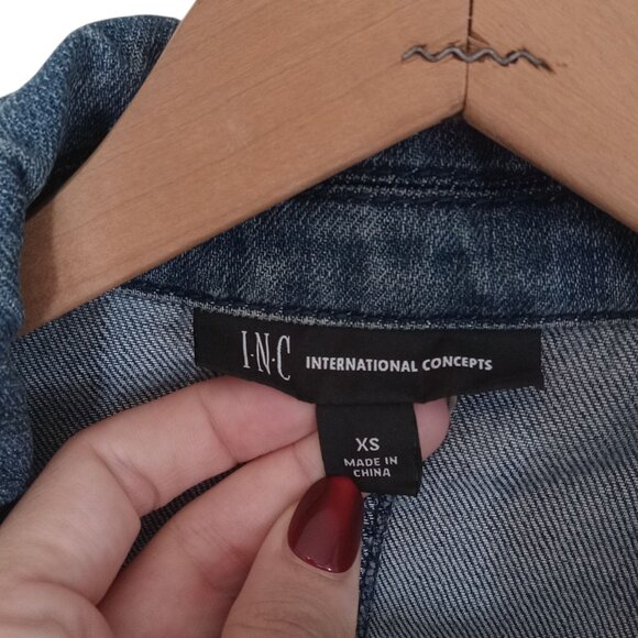 INC 💙 》Denim Blazer Jacket - Picture 8 of 15